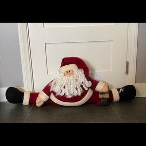 Santa stuffed door draft stopper